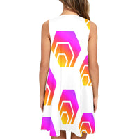 Hex Tapered Sleeveless Tank Dress with Pockets