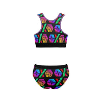 HPXdotCOM Black Women's Sports Bra Yoga Set