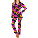 Hex Black Women's Long Pajama Set