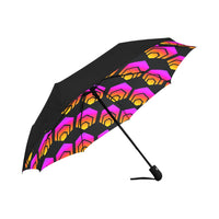 Hex Black Anti-UV Automatic Umbrella (Underside Printing)