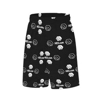 Hex Dot Com White All Over Print Basketball Shorts With Pockets