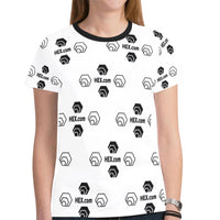 Hex Dot Com Women's All Over Print Mesh Cloth T-shirt