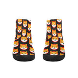 Shiba Inu Black Women's Cotton-Padded Shoes