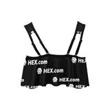 HEXdotcom Combo White Flounce Bikini Top