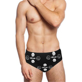 Hex Dot Com White Men's Swimming Briefs