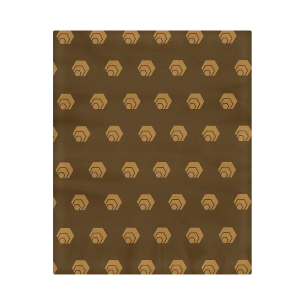 Hex Brown & Tan All-over-print Duvet Cover 86"x70"