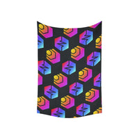 Hex Pulse Combo Black Wall Tapestry 60"(W) x 40"(H)