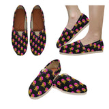 Hex Color Dot Com Black Women's Canvas Slip-On Shoes