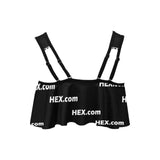 HEXdotcom White Flounce Bikini Top