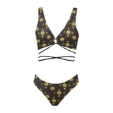 5555 Cross String Bikini Set