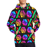 HPXdotCOM Black Men's All Over Print Hoodie