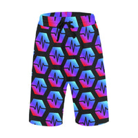 Pulse Black Men's All Over Print Casual Shorts