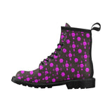 5555 Pink Women's PU Leather Martens Boots