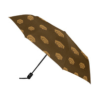 Hex Brown & Tan Anti-UV Automatic Umbrella (Outside Printing)