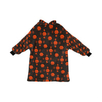 5555 Orange Blanket Hoodie for Women