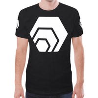 Hex White Logo Men's All Over Print Mesh T-shirt