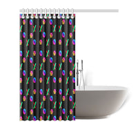 HPX Black Small Shower Curtain 72"x72"