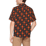 5555 Orange Men's All Over Print Hawaiian Shirt With Chest Pocket