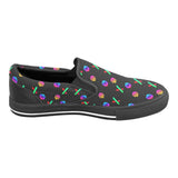 HPX Black Slip-on Canvas Women's Shoes