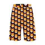 Shiba Inu Black Men's All Over Print Casual Shorts