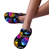 Hex Pulse TEXT Black Custom Print Adults Clogs