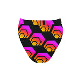 Hex Black High-Waisted High-Cut Bikini Bottom