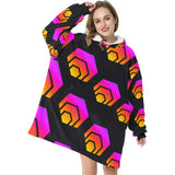 Hex Black Tapered Blanket Hoodie for Women