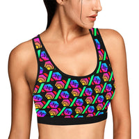 Hex PulseX Pulse Black Women's All Over Print Sports Bra