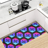 Pulse Black Kitchen Mat 48"x17"