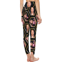 Richard Heart Faces Women's High-Waisted Leggings