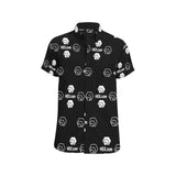 Hex Dot Com White Men's AOP Short Sleeve Shirt with Chest Pocket