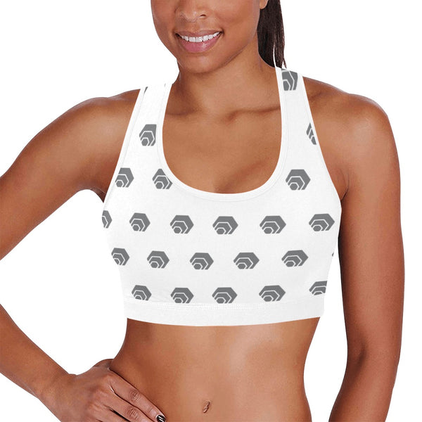 Hex Grey Women's All Over Print Sports Bra