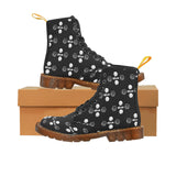 Hex Dot Com White Women's Lace Up Canvas Boots