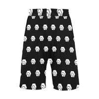 Hex White Black Men's All Over Print Casual Shorts