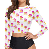 Hex Color Dot Com Long Sleeve Bikini Top