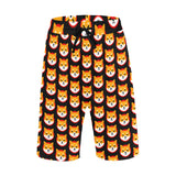 Shiba Inu Black Men's All Over Print Casual Shorts