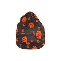 5555 Orange All Over Print Beanie for Adults