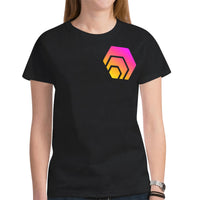 Hex Logo Simple Women's All Over Print Mesh Cloth T-shirt