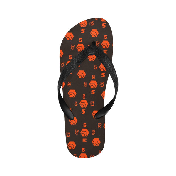 5555 Orange Flip Flops Unisex