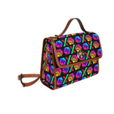 HPXdotCOM Black All Over Print Waterproof Canvas Bag