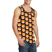 Shiba Inu Black Men's All Over Print Tank Top