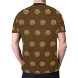 Hex Brown & Tan Men's All Over Print Mesh T-shirt