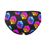 Hex Pulse Combo Black Women's All Over Print High-cut Briefs