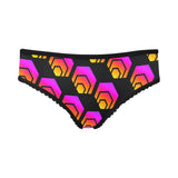 Hex Black Women's All Over Print High-cut Briefs