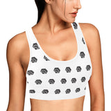 Hex Black Women's All Over Print Sports Bra