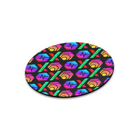 HPXdotCOM Black Round Mousepad