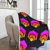 Hex Black Tapered Ultra-Soft Micro Fleece Blanket 60" x 80"