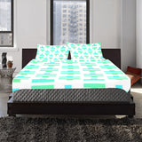 Thetas Colored 3-Piece Bedding Set (1 Duvet Cover 86"x70"; 2 Pillowcases 20"x30")