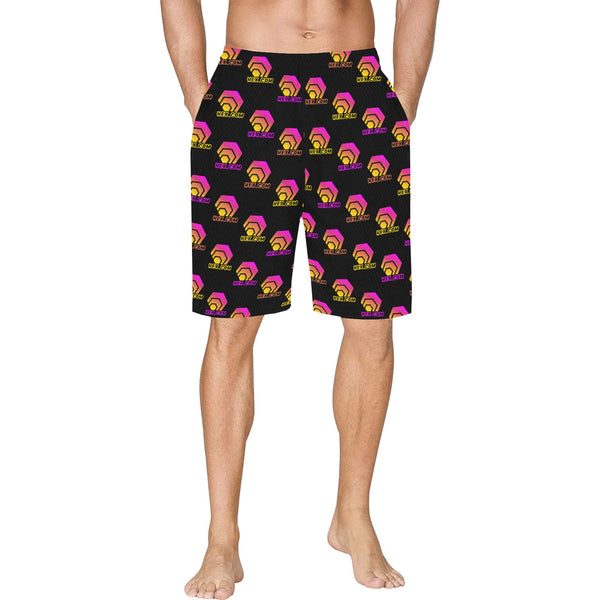 Hex Color Dot Com Black All Over Print Basketball Shorts With Pockets