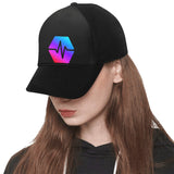 Pulse Logo Black Snapback Flat Brim Hat